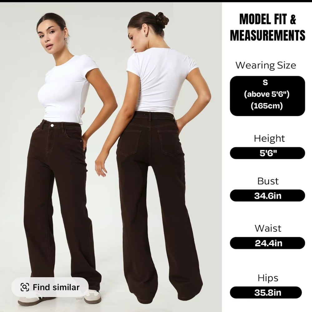 Women's Wide Leg Pants in Brown